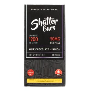 Euphoria Milk Chocolate Indica 1200mg Shatter Bar